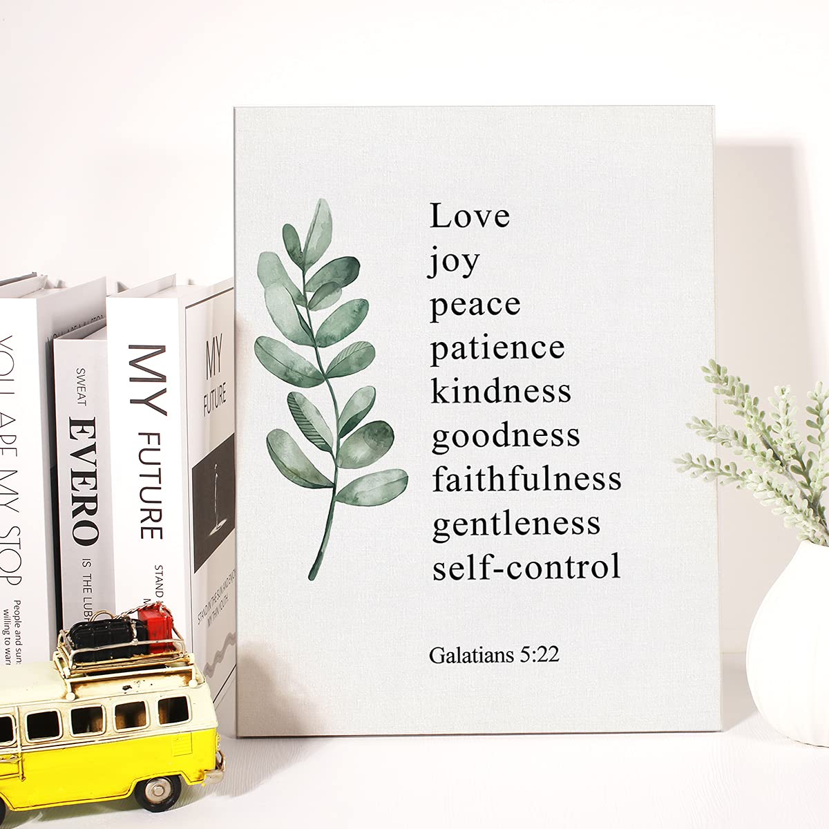 Christian Canvas Wall Art Galatians 5:22 Fruit Of The Spirit Canvas Print Positive Scripture Canvas Painting Home Wall Decor Fra